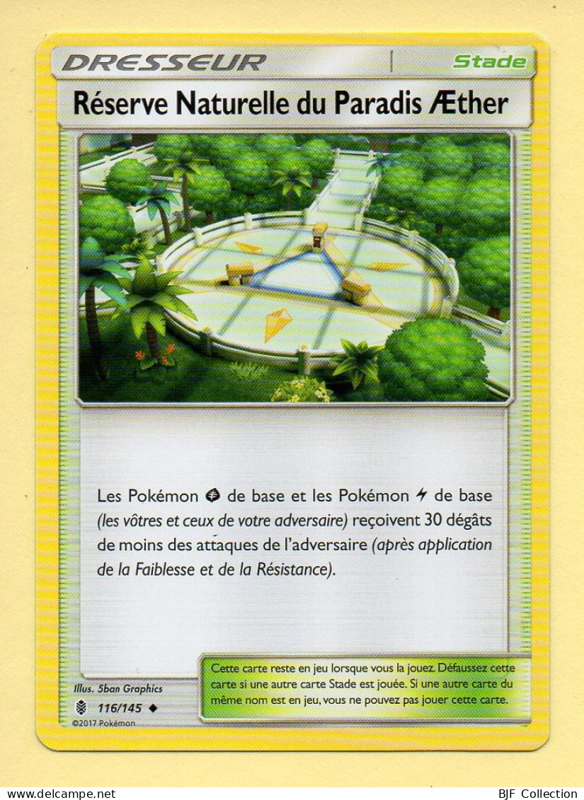 Pokémon N° 116/145 – Dresseur / Stade – RESERVE NATURELLE DU PARADIS AETHER / Soleil Et Lune - Gardiens Ascendants - Soleil & Lune