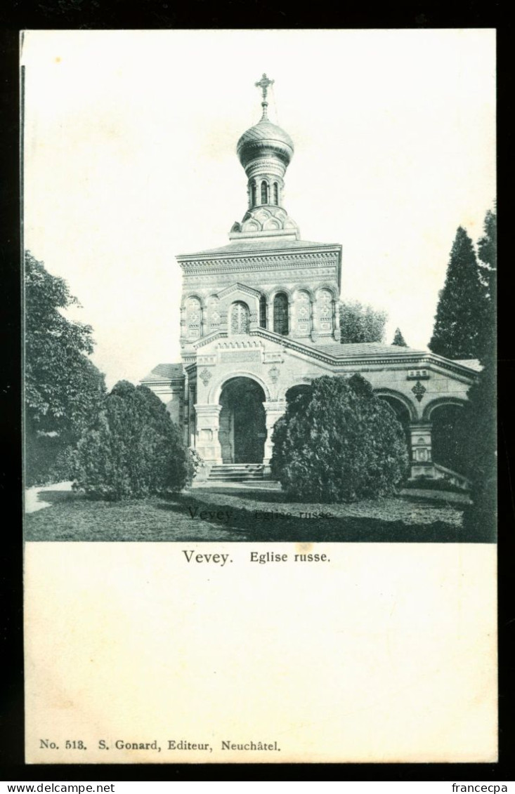 14861 - SUISSE - VEVEY - Eglise Russe  - DOS NON DIVISE - Vevey
