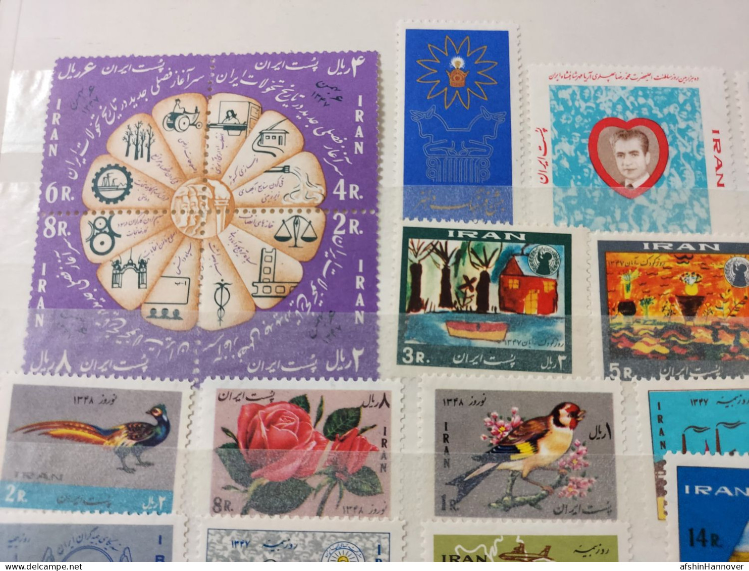 Iran Shah Pahlavi  سری کامل تمبرهای یادگاری سال 1347  Commemorative stamps Issued in Year 1347 (21/3/1968-20/3/1969)