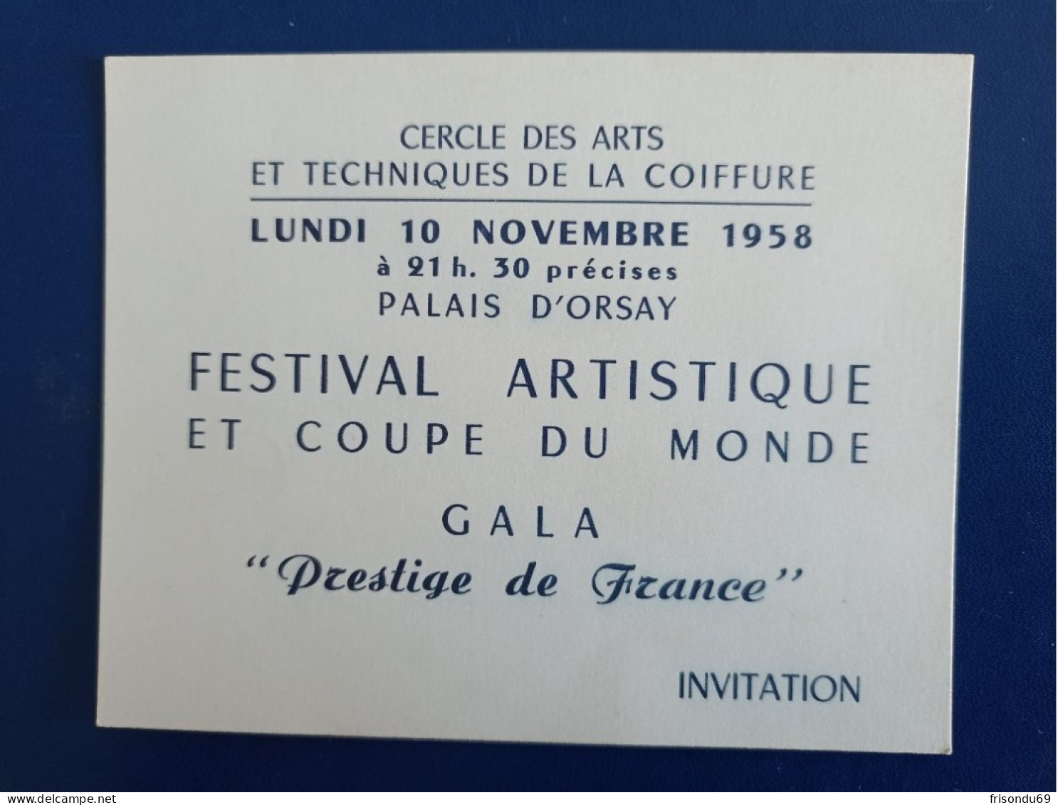 Cercle Des Arts Et Techniques De La Coiffure.Palais D'Orsay. - Advertising