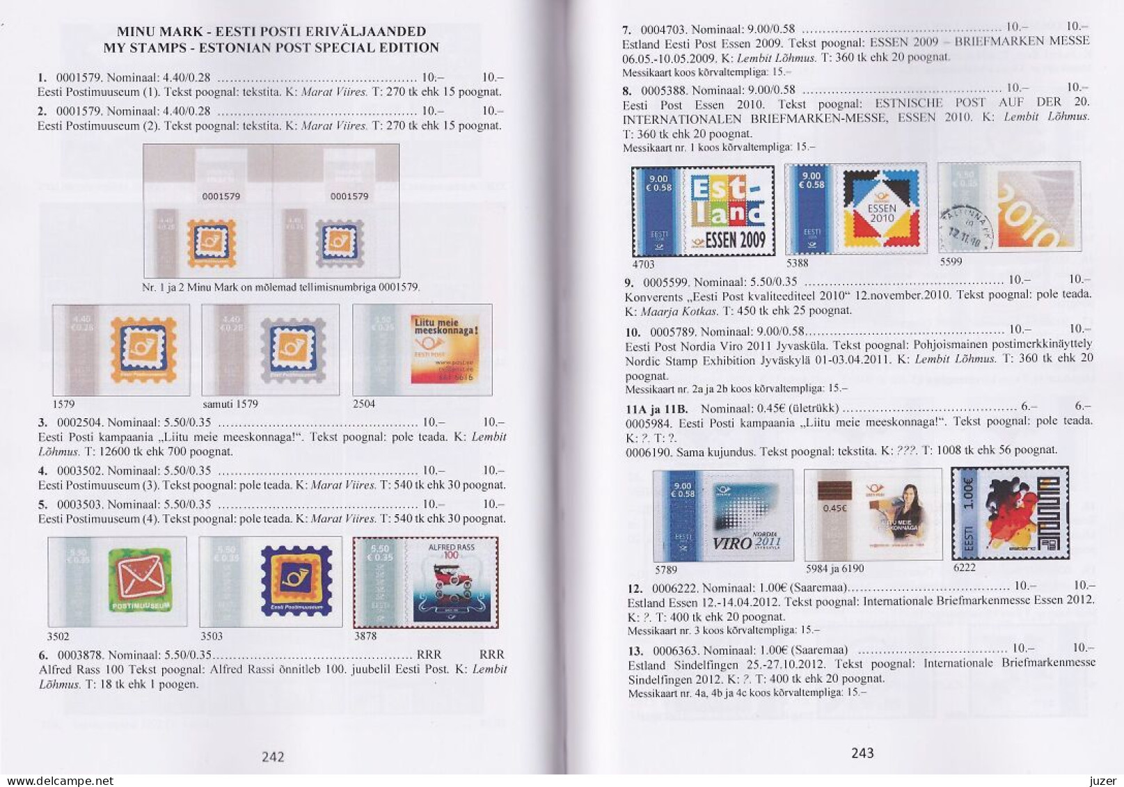 Catalogue of Estonian Postage Stamps and Postal Stationery 1918-2023 (Vapimark)