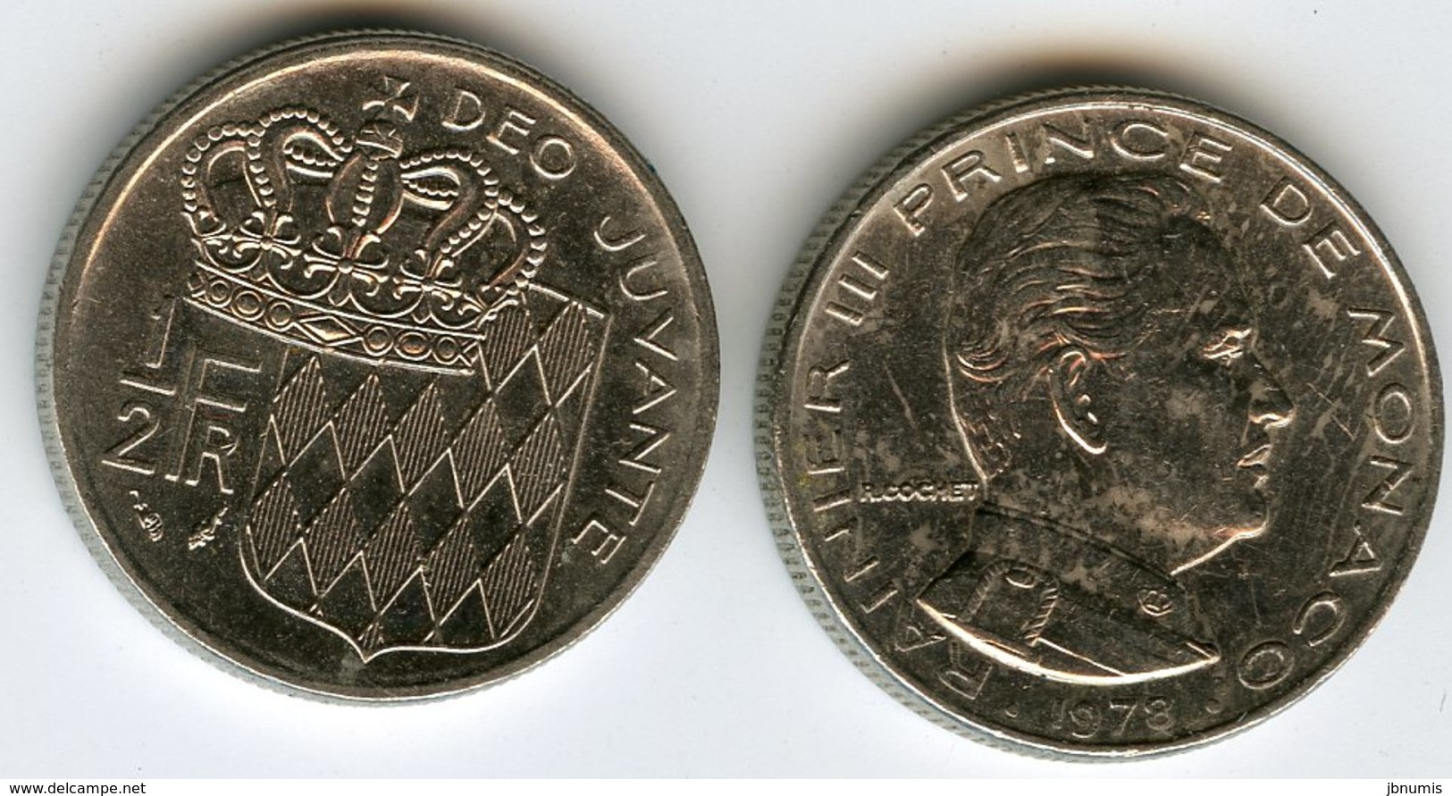 Monaco 1/2 Franc 1978 GAD 149 KM 145 - 1960-2001 Neue Francs