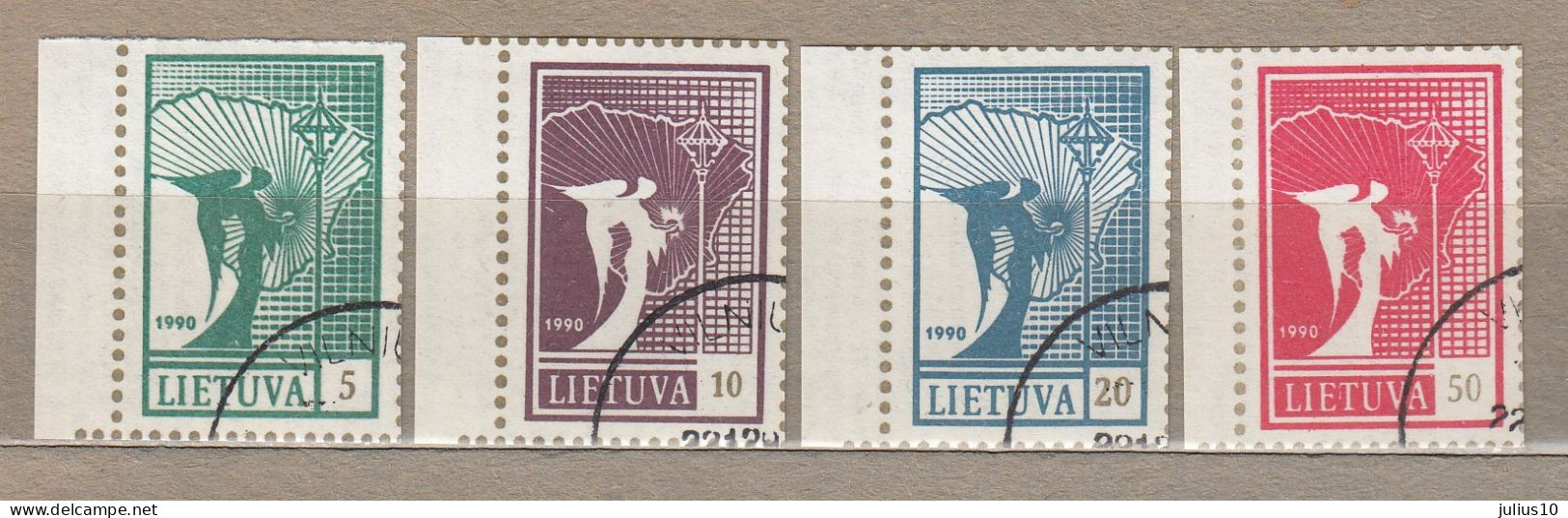 LITHUANIA 1990 Angel Map MI 461-464 Used(o) #Lt813 - Litauen