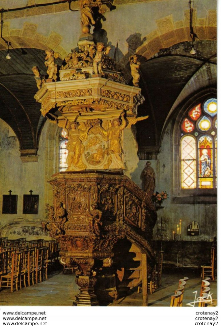 29 SAINT THEGONNEC N°2994 Intérieur Eglise La Chaire Vitraux VOIR DOS - Kirchen Und Klöster