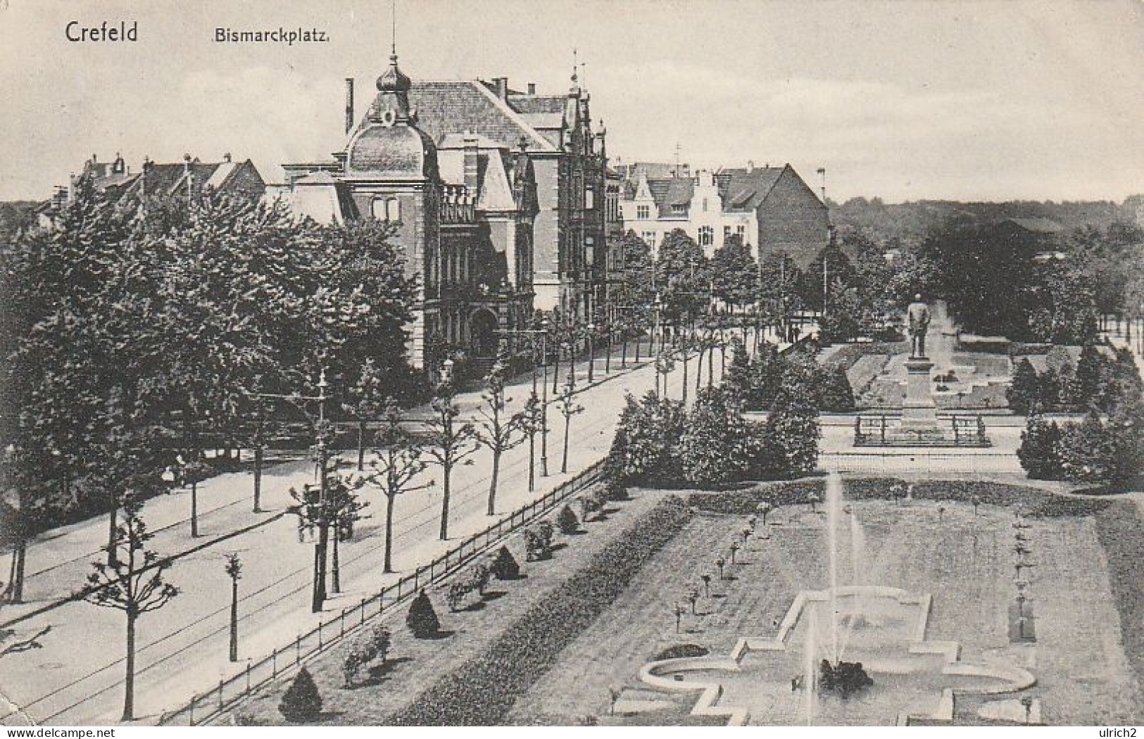 AK Crefeld - Bismarckplatz - 1910 (69178) - Krefeld