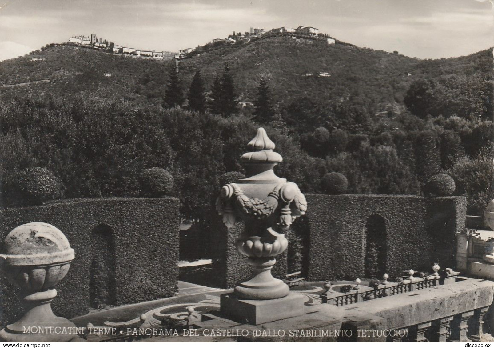 AD238 Montecatini Terme (Pistoia) - Panorama Del Castello Dallo Stabilimento Tettuccio / Viaggiata 1953 - Autres & Non Classés