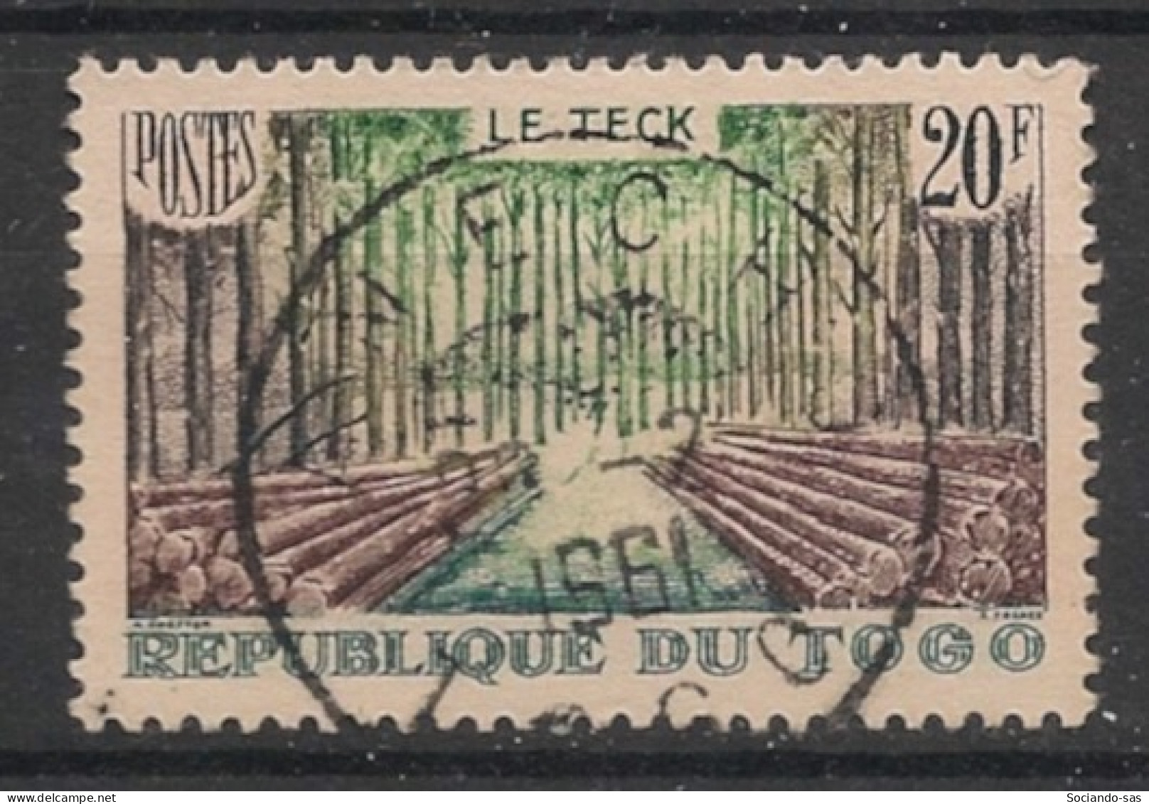 TOGO - 1959 - N°YT. 289 - Teck 20f - Oblitéré / Used - Togo (1960-...)