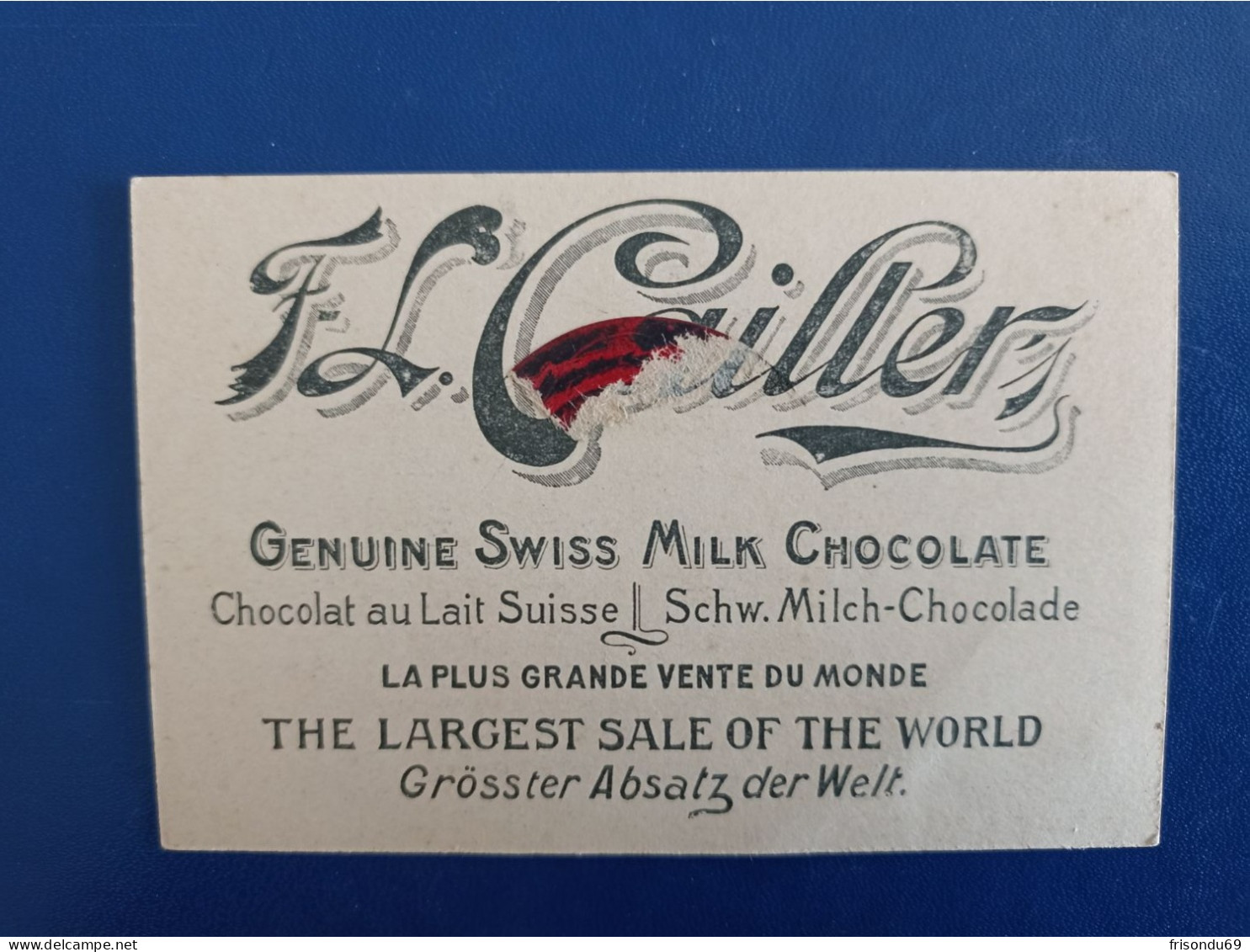 Genuine Swiss Milk Chocolate. - Advertising
