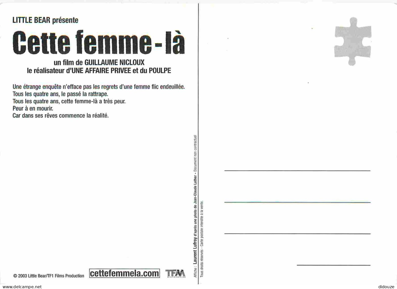 Cinema - Affiche De Film - Cette Femme Là - Josiane Balasko - CPM - Carte Neuve - Voir Scans Recto-Verso - Plakate Auf Karten