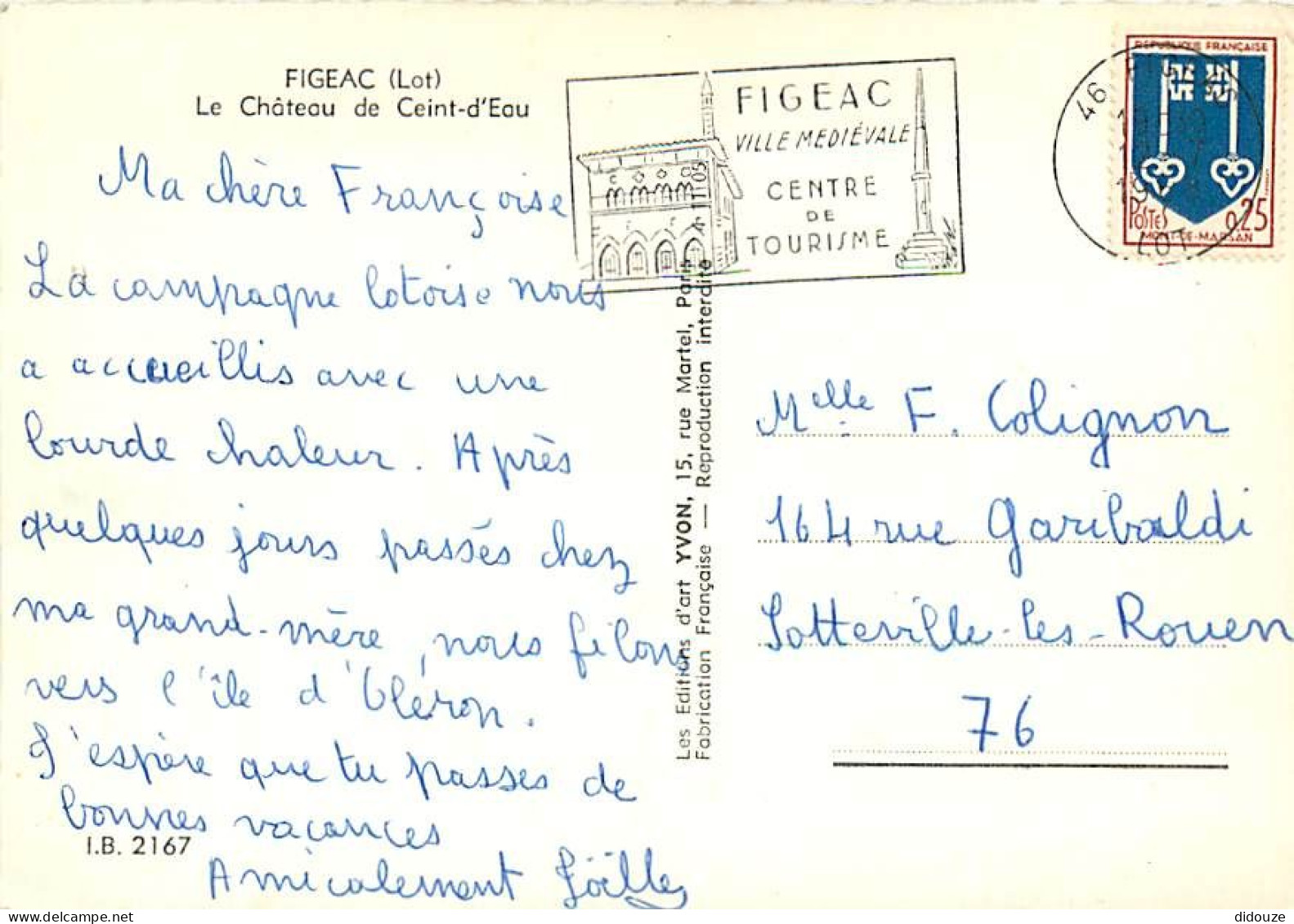 46 - Figeac - Château De Ceint D'Eau - Carte Dentelée - CPSM Grand Format - Voir Scans Recto-Verso - Figeac