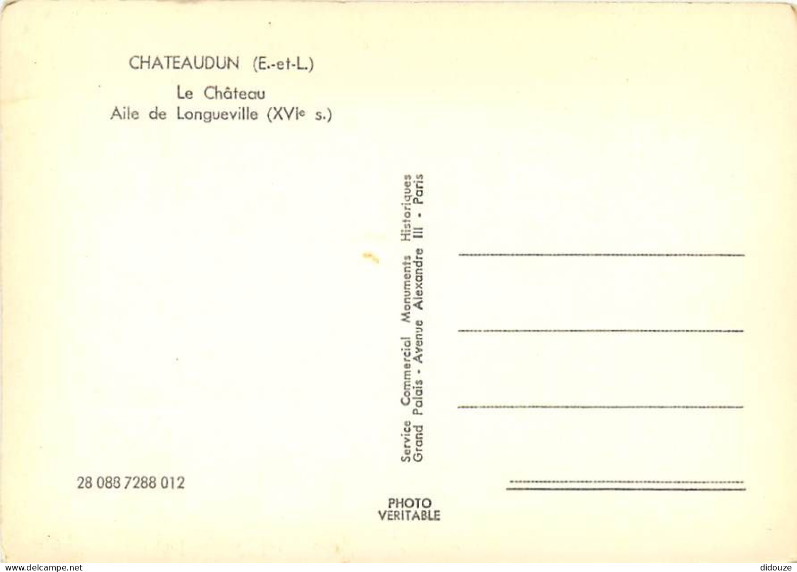 28 - Chateaudun - Le Château - Aile De Longueville - Mention Photographie Véritable - CPSM Grand Format - Voir Scans Rec - Chateaudun