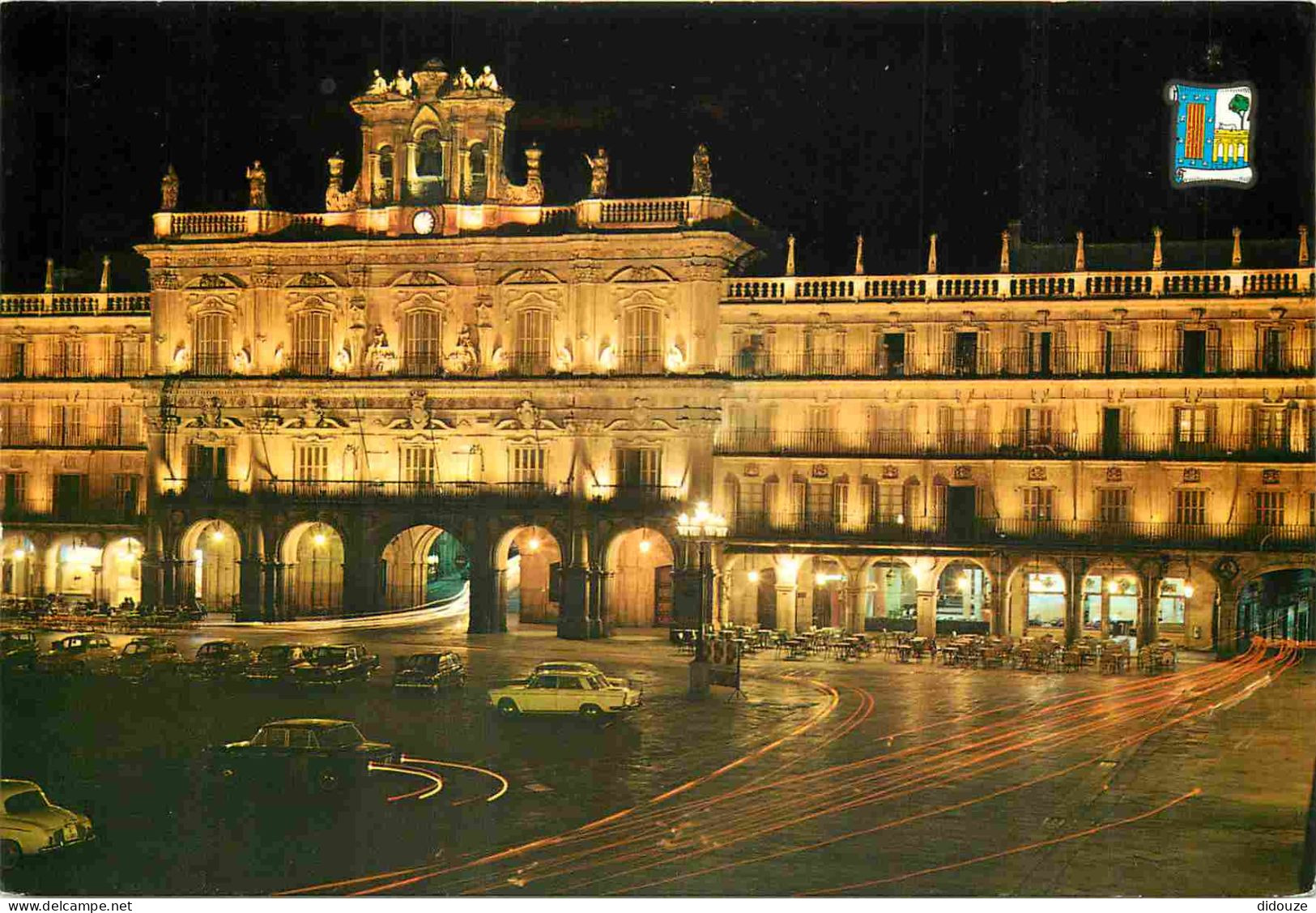 Espagne - Espana - Castilla Y Leon - Salamanca - Plaza Mayor - Vista Nocturna - Grande Place - Vue Nocturne - Automobile - Salamanca