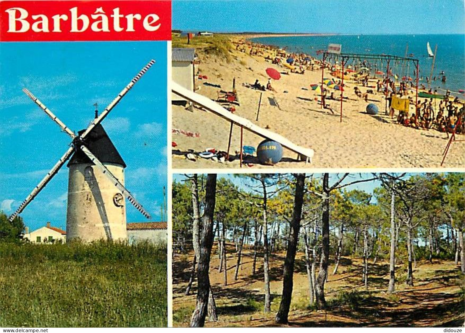 85 - Ile De Noirmoutier - Barbatre - Multivues - Scènes De Plage - Moulin à Vent - CPM - Voir Scans Recto-Verso - Ile De Noirmoutier