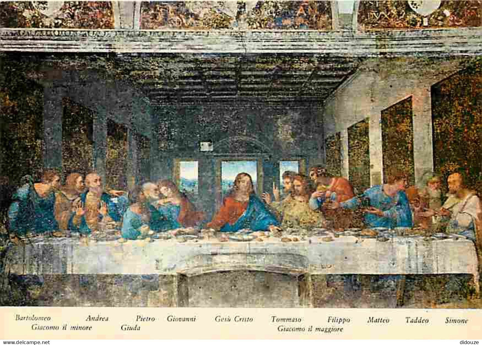 Art - Peinture Religieuse - Léonard De Vinci - Le Cénacle - Milano - CPM - Voir Scans Recto-Verso - Tableaux, Vitraux Et Statues