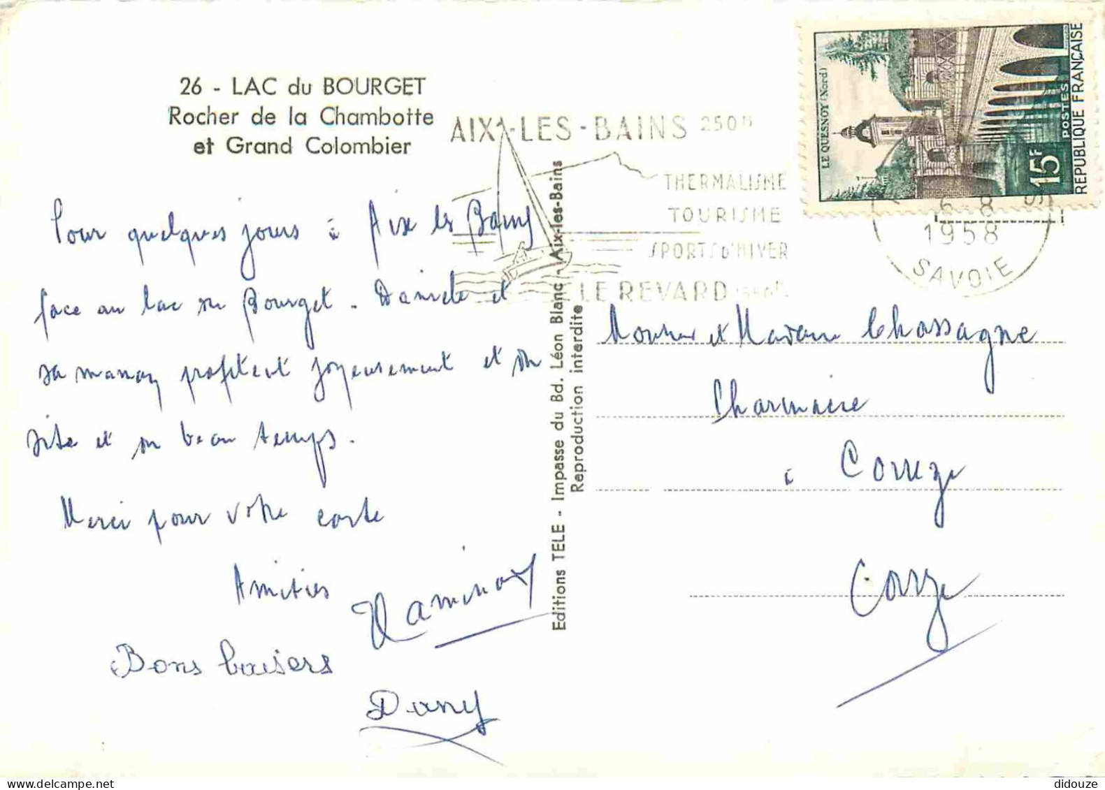 73 - Lac Du Bourget - Carte Dentelée - CPSM Grand Format - Voir Scans Recto-Verso - Le Bourget Du Lac