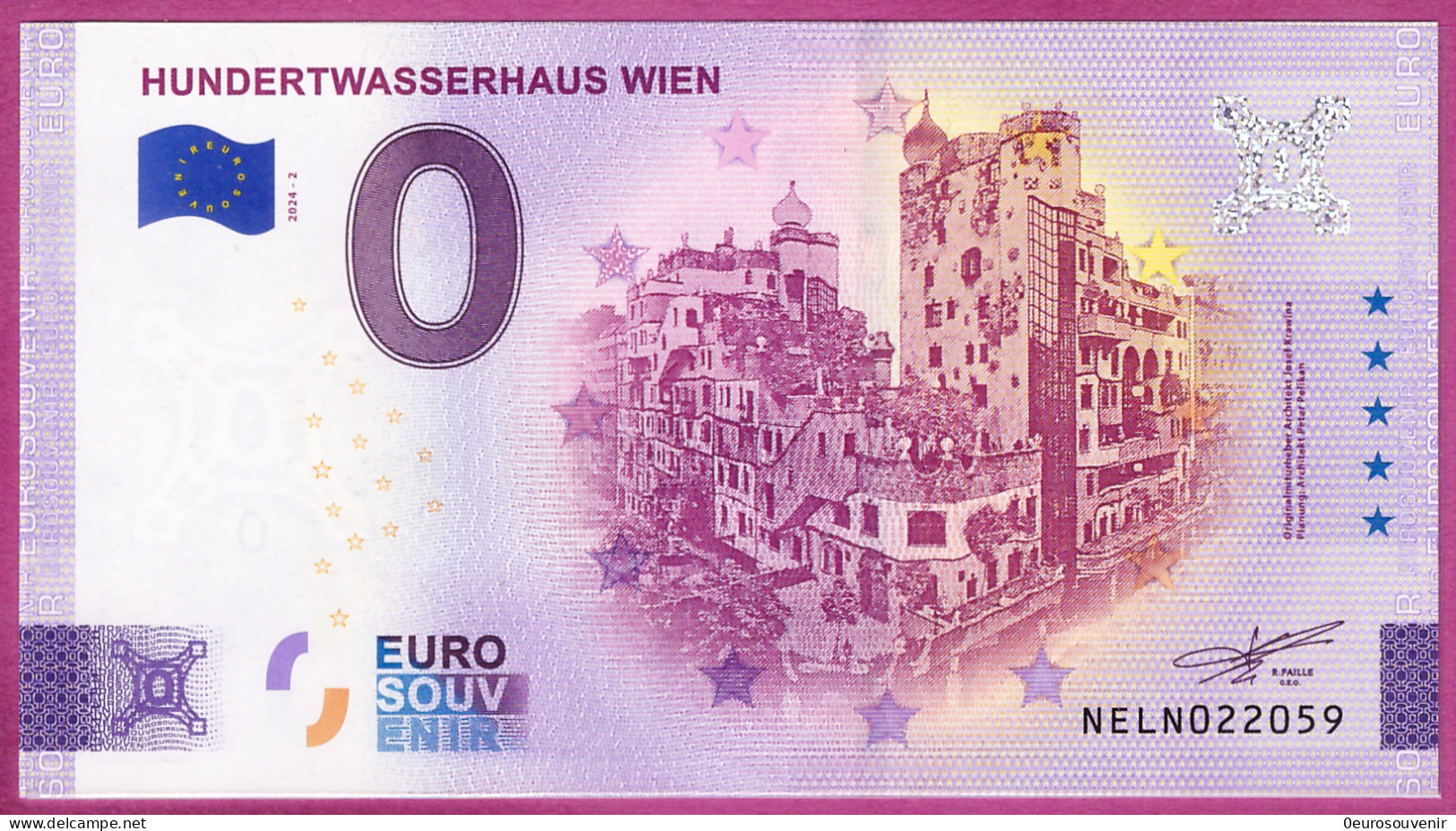 0-Euro NELN 2024-2 HUNDERTWASSERHAUS WIEN - Private Proofs / Unofficial