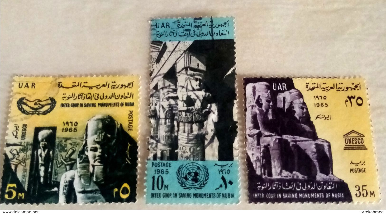 Egypt 1965, Complete SET Of Mi 808-10, UNESCO , Saving Nubian Monuments, VF - Used Stamps