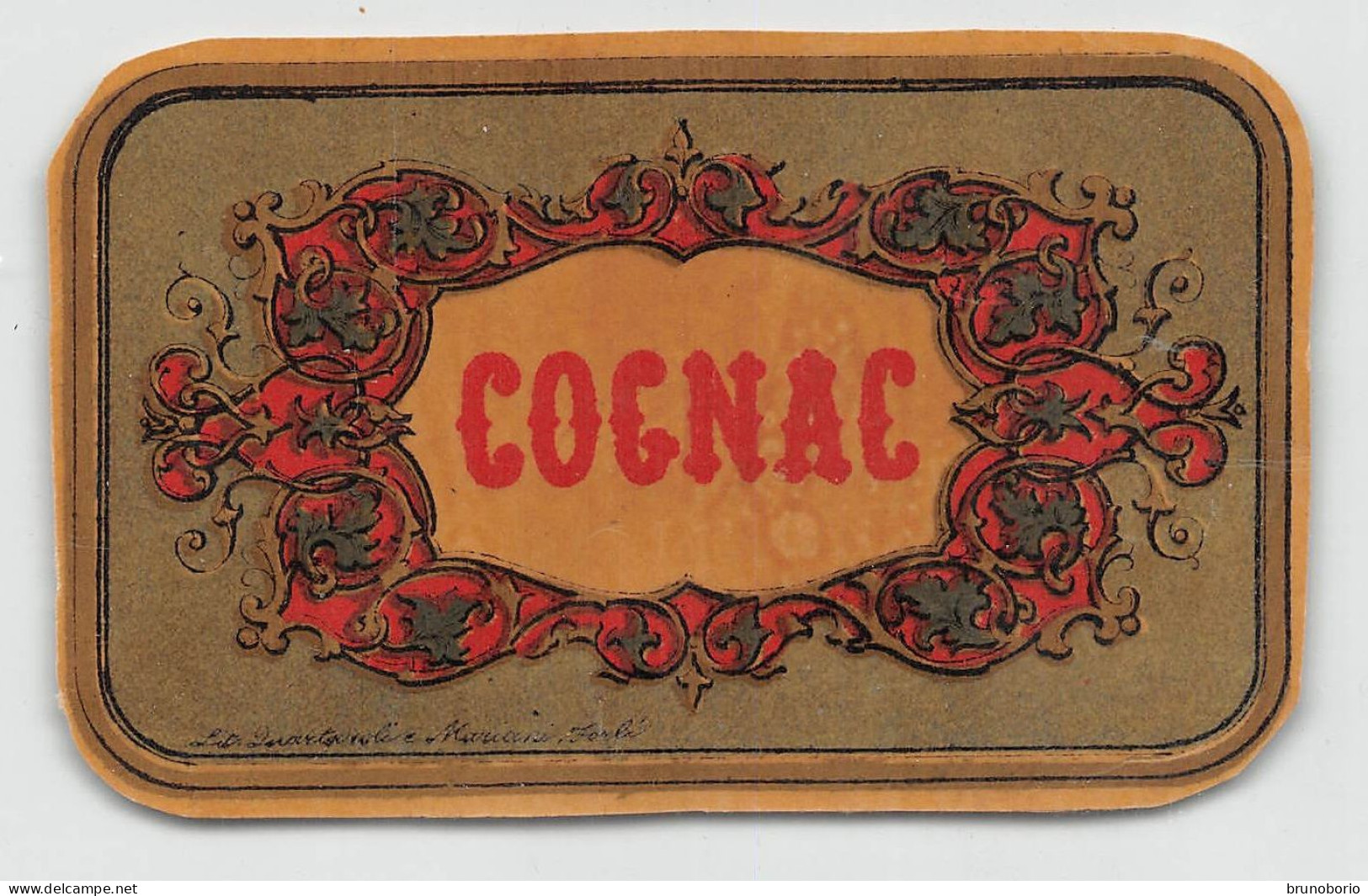 00102 "COGNAC" CROMOLITO - ETICHETTA FRANCESE  FINE XIX SECOLO - Alkohole & Spirituosen