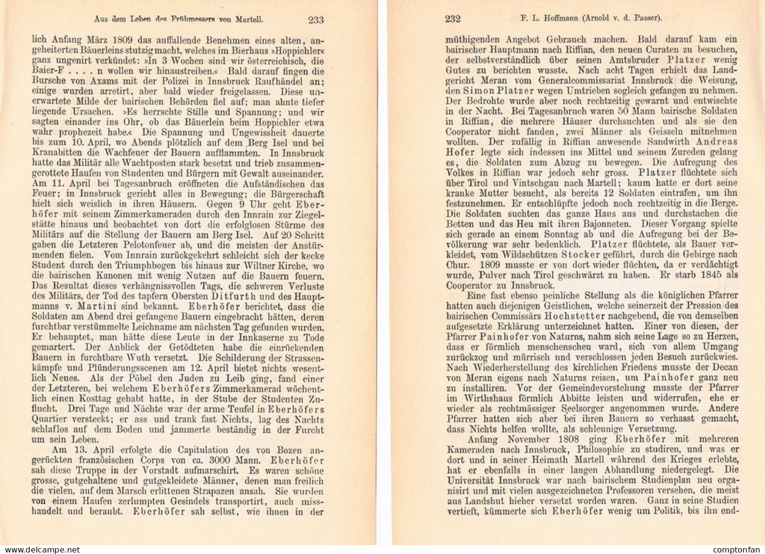 A102 1480 Hoffmann Martell Frühmesser Martelltal Südtirol Artikel 1887 - Andere & Zonder Classificatie