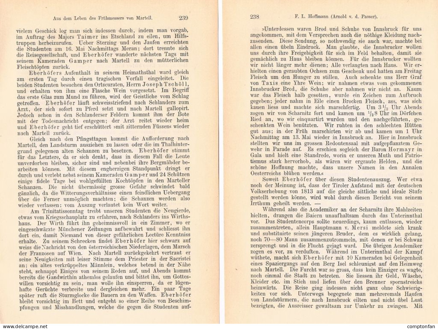 A102 1480 Hoffmann Martell Frühmesser Martelltal Südtirol Artikel 1887 - Sonstige & Ohne Zuordnung