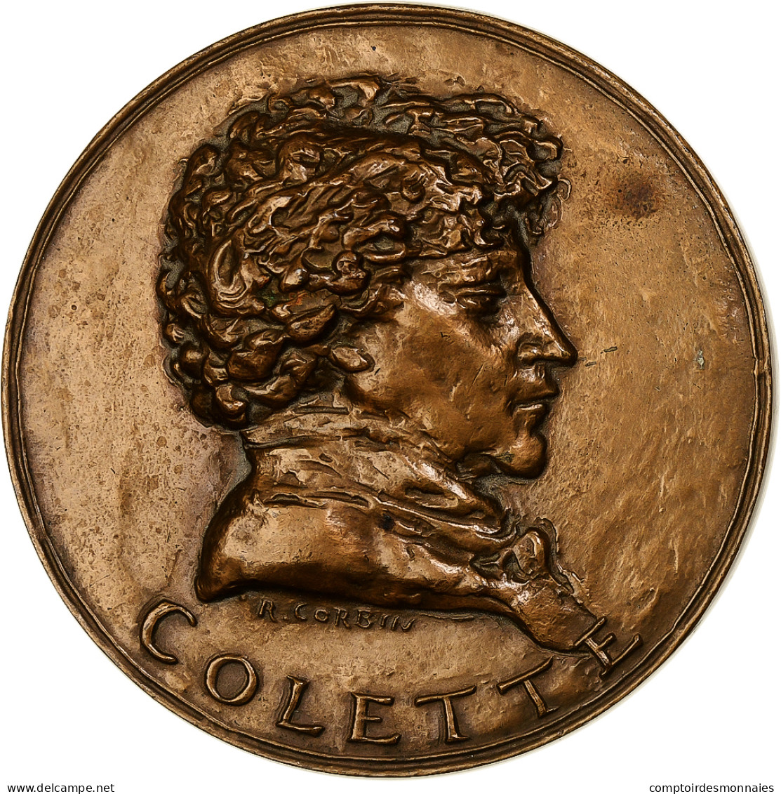 France, Médaille, Colette, Maison De Claudine, 1967, Bronze, Corbin, SUP - Sonstige & Ohne Zuordnung