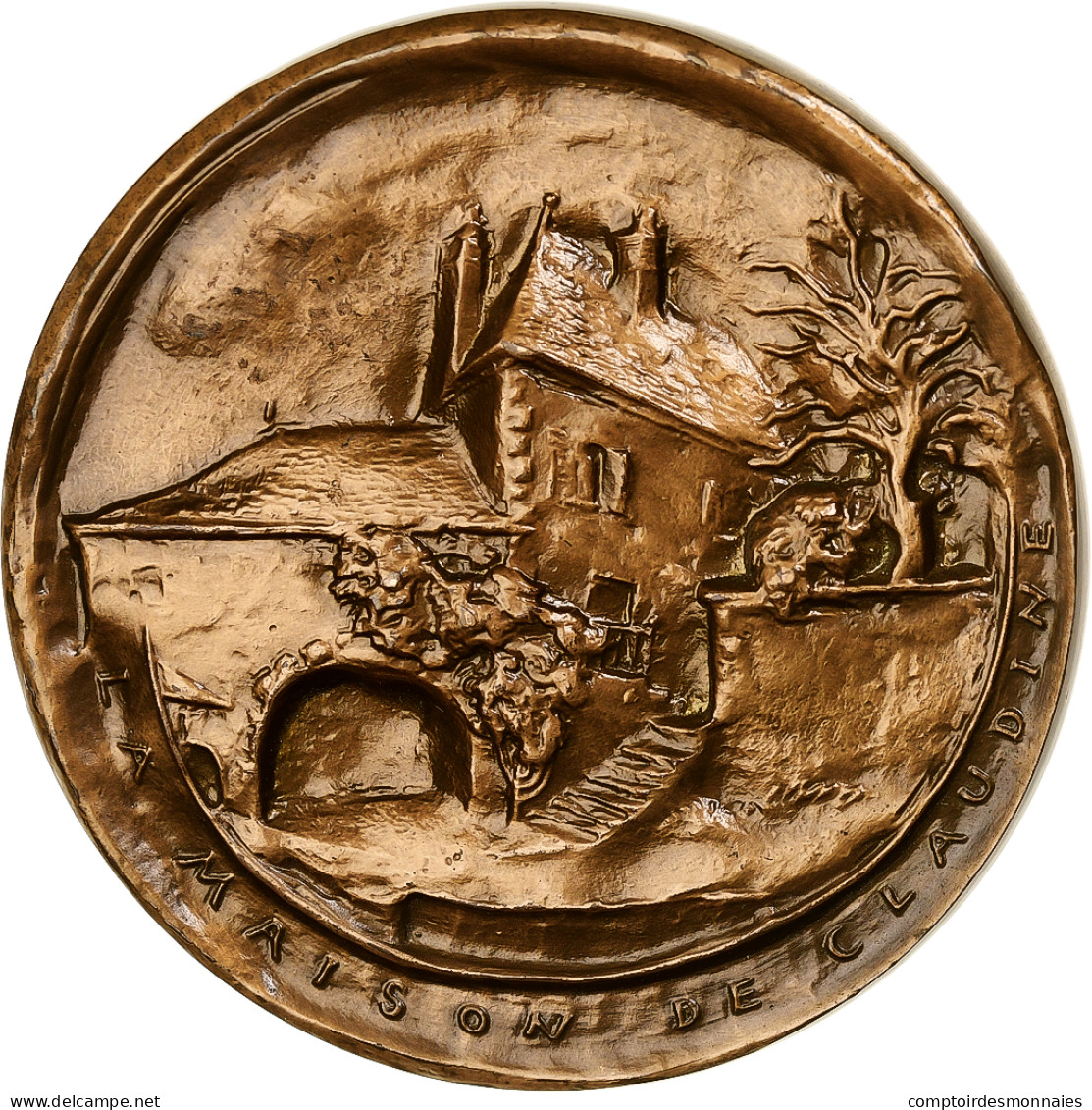 France, Médaille, Colette, Maison De Claudine, 1967, Bronze, Corbin, SUP - Otros & Sin Clasificación