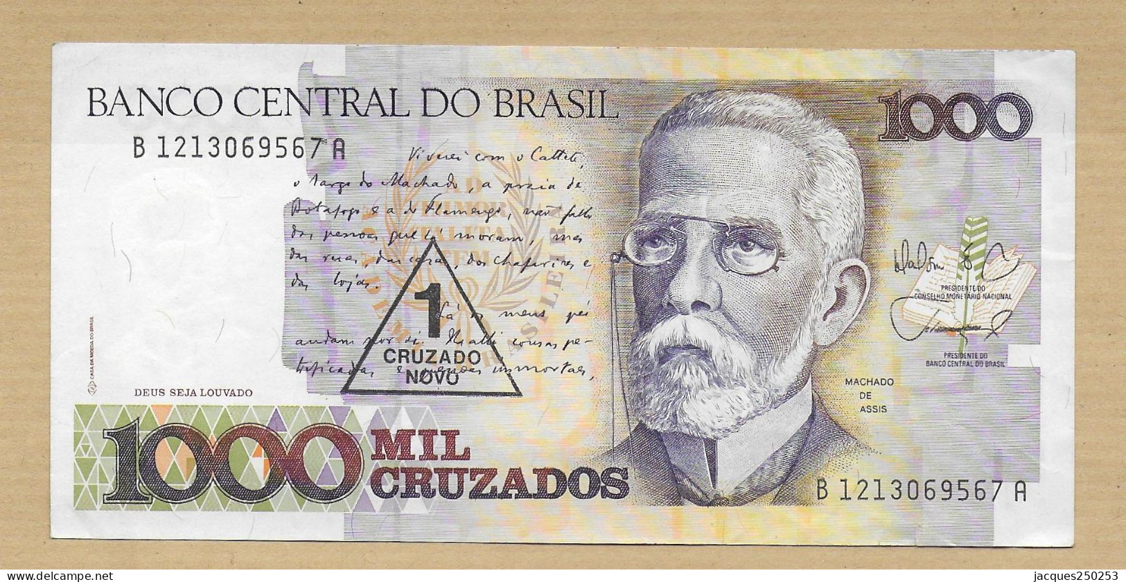 1000 CRUZEIROS 1988 SUP - Brazilië