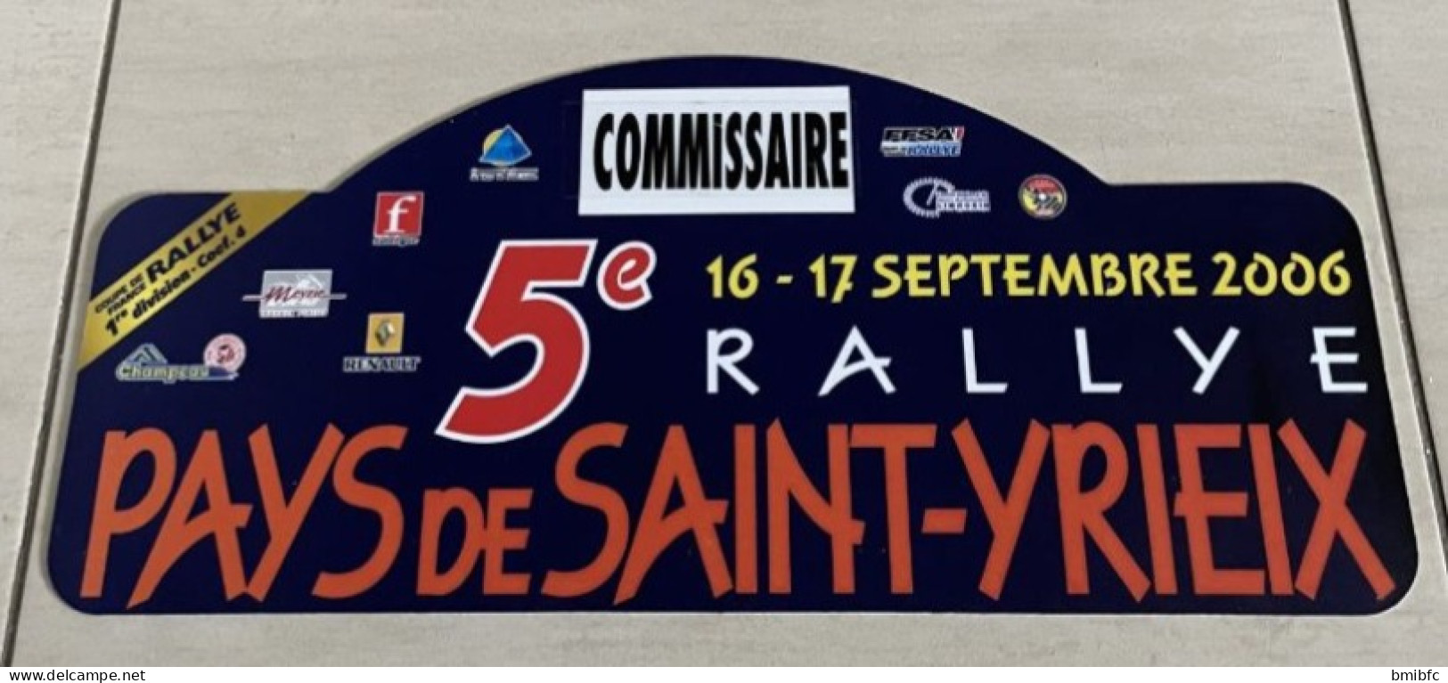 5e RALLYE  PAYS De SAINT-YRIEX    16-17 Septembre 2006 - Rallyeschilder