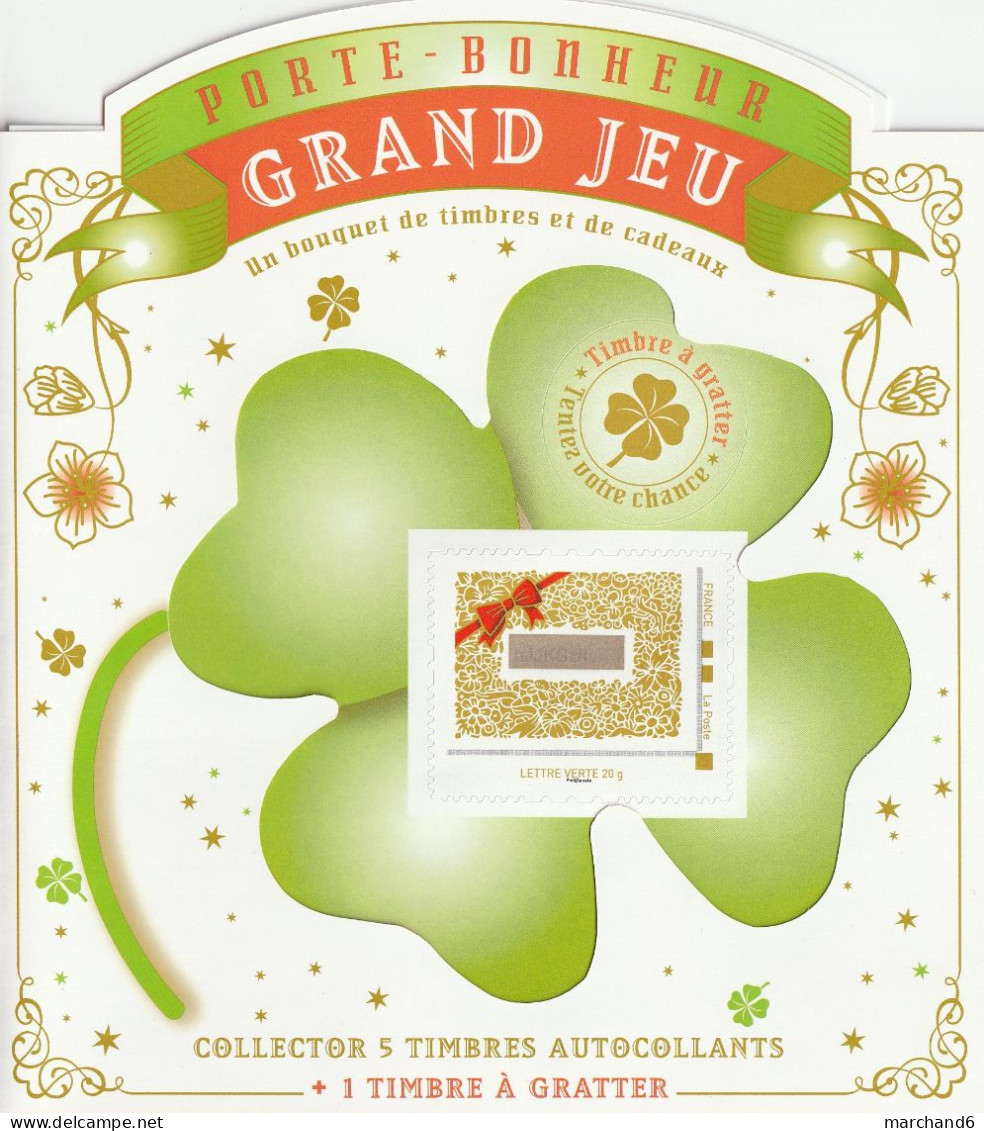 Feuillet Collector Grand Jeu Porte Bonheur France 2015 IDT L V 20gr 6 Timbres Autoadhésifs N°300 - Collectors