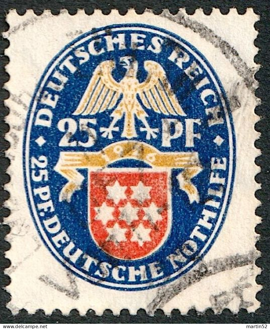 Allemagne Germany Deutsches Reich 1926: Nothilfe  "Thüringen" Michel-No. 400 ⊙ (Michel 2020 = 25.00 Euro) - Gebraucht