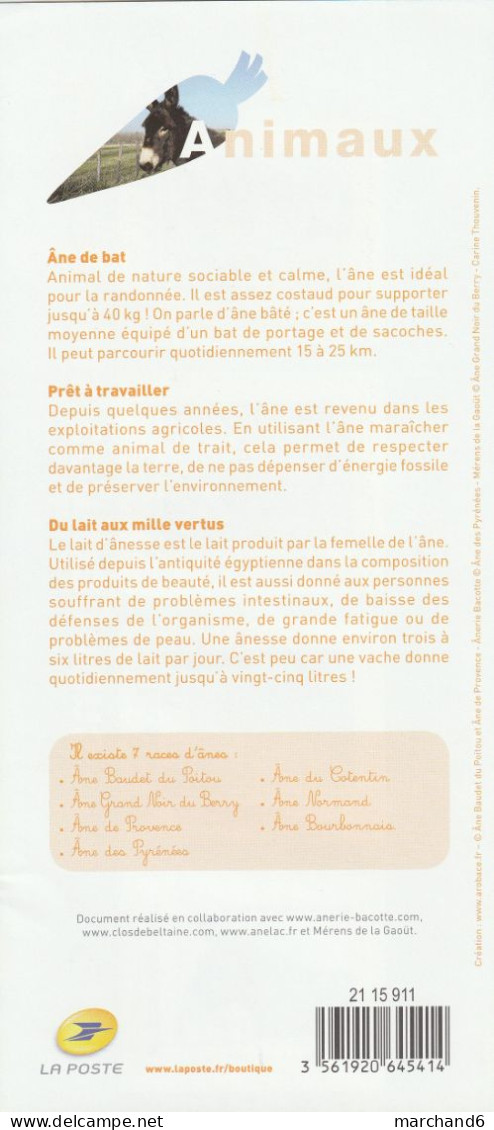 Feuillet Collector Ane & Anesse Mes Compagnons France 2015 IDT L P 20gr 4 Timbres Autoadhésifs N°306 - Collectors