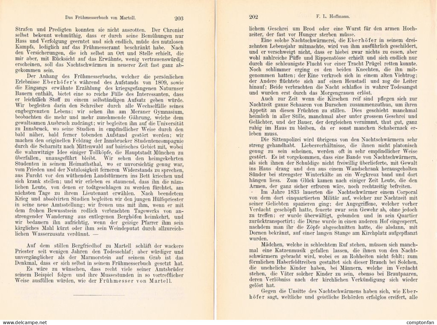 A102 1488 Hoffmann Martell Frühmesserbuch Martelltal Südtirol Artikel 1886 - Autres & Non Classés