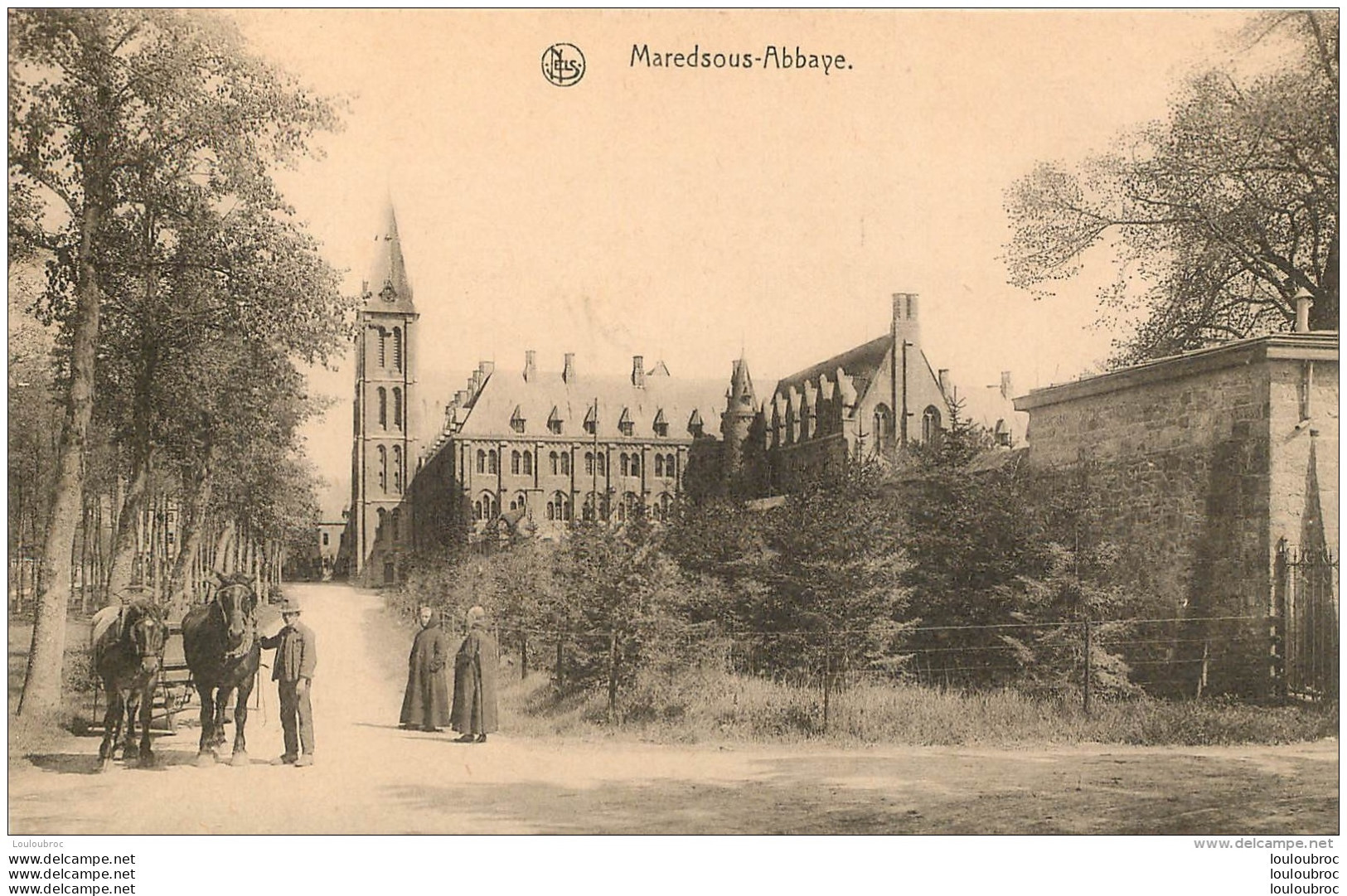 MAREDSOUS ABBAYE  AVEC ATTELAGE DE CHEVAUX - Anhee