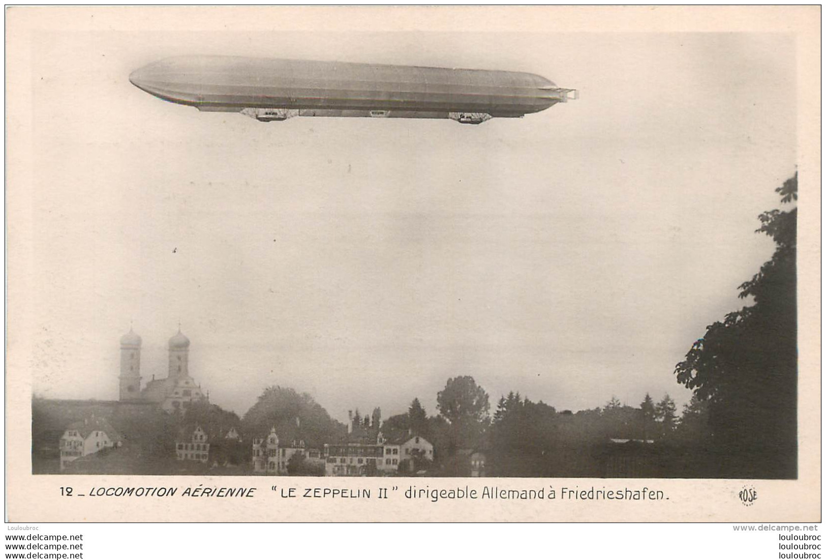 LE ZEPPELIN II DIRIGEABLE ALLEMAND A FRIEDRIESHAFEN - Airships