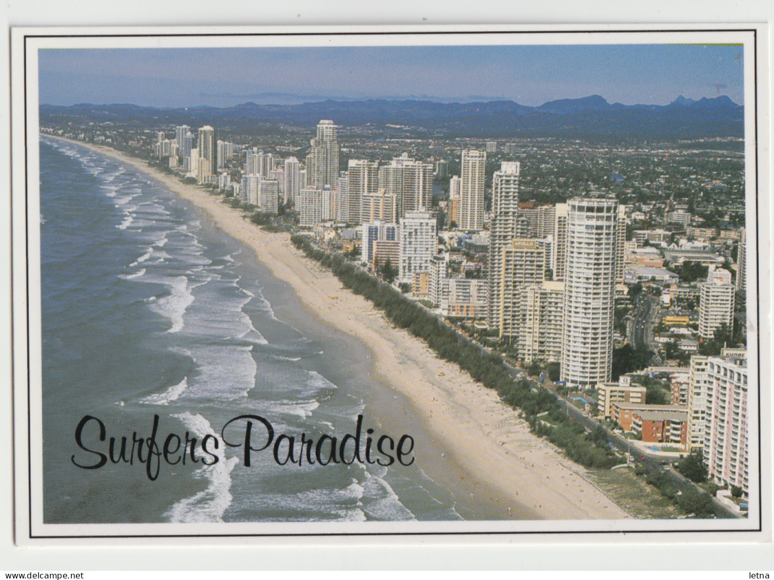 Australia QUEENSLAND QLD Aerial View SURFERS PARADISE GOLD COAST Murray Views W22B Postcard C1980s - Gold Coast