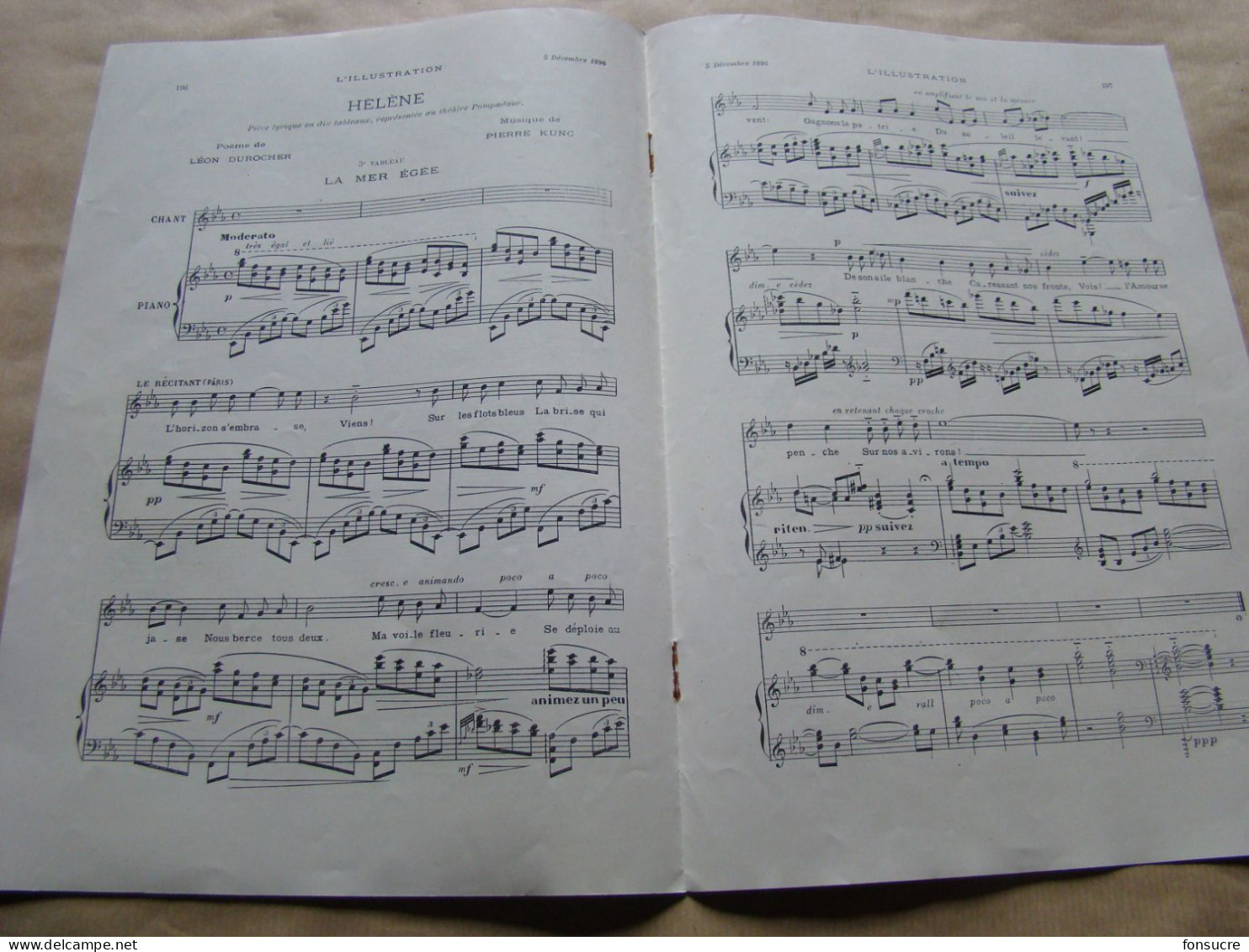 VR20 Ancienne Partition Musique LORENZACCIO Alfred De Musset Dessin Sarah Bernhardt Par A. MUCHA 1896 L'Illustration - Partitions Musicales Anciennes