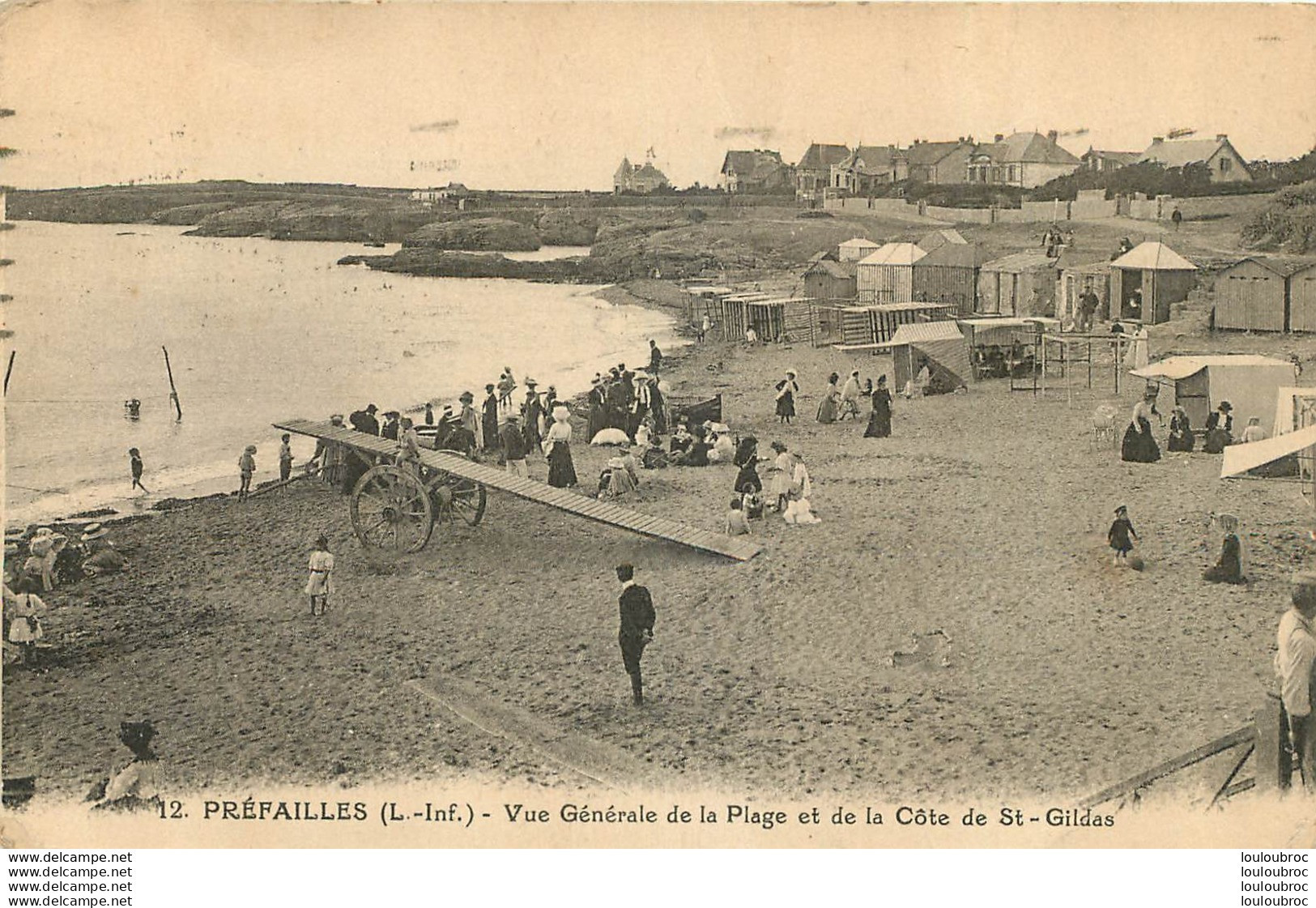 PREFAILLES VUE GENERALE DE LA PLAGE ET DE LA COTE DE ST GILDAS - Préfailles