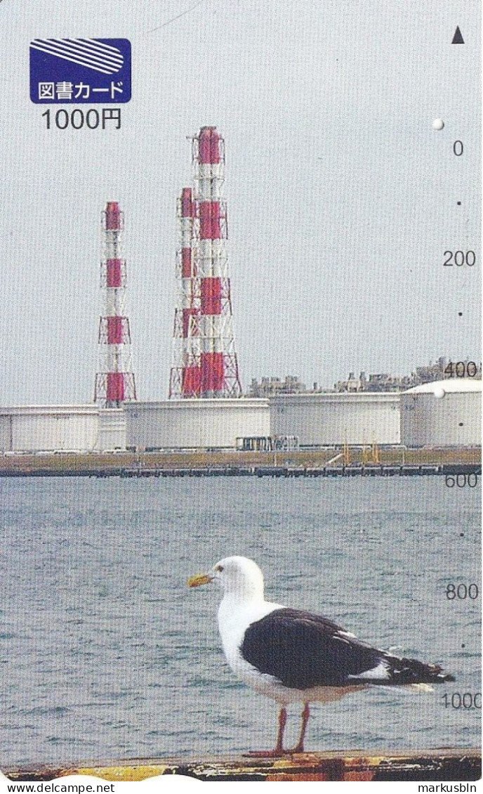 Japan Prepaid Libary Card 1000 - Animals Bird Seagull - Japón