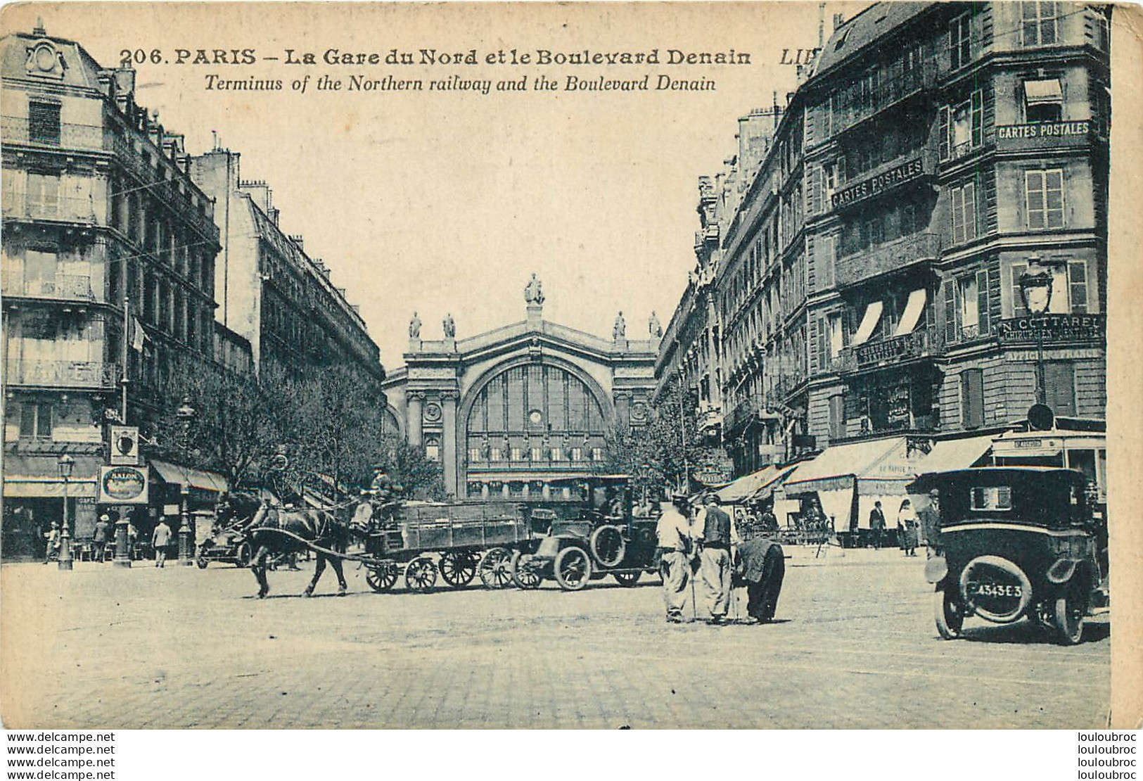 PARIS LA GARE DU NORD ET LE BOULEVARD DENAIN - Arrondissement: 10