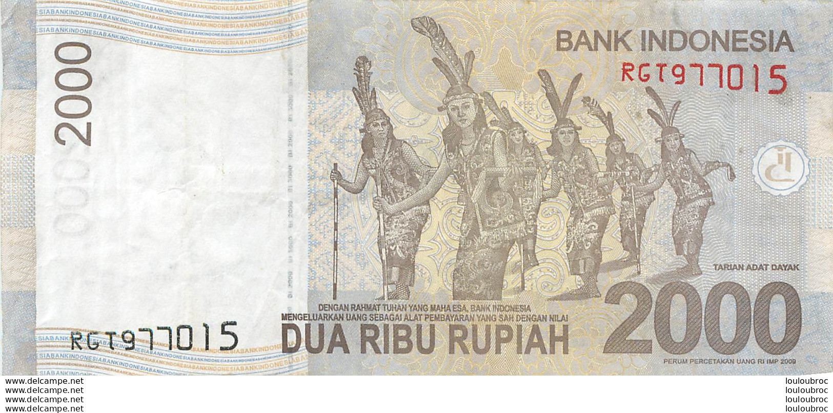 BILLET  INDONESIA  2000 DUA RIBU RUPIAH - Indonesia