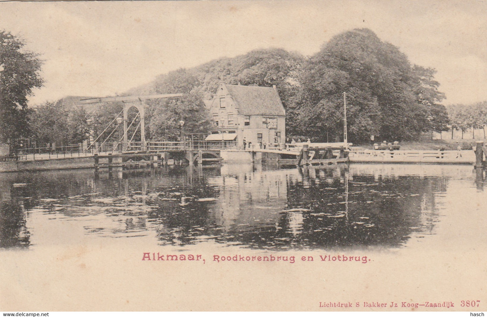 4934 58 Alkmaar, Roodkorenbrug En Vlotbrug. Rond 1900.  - Alkmaar