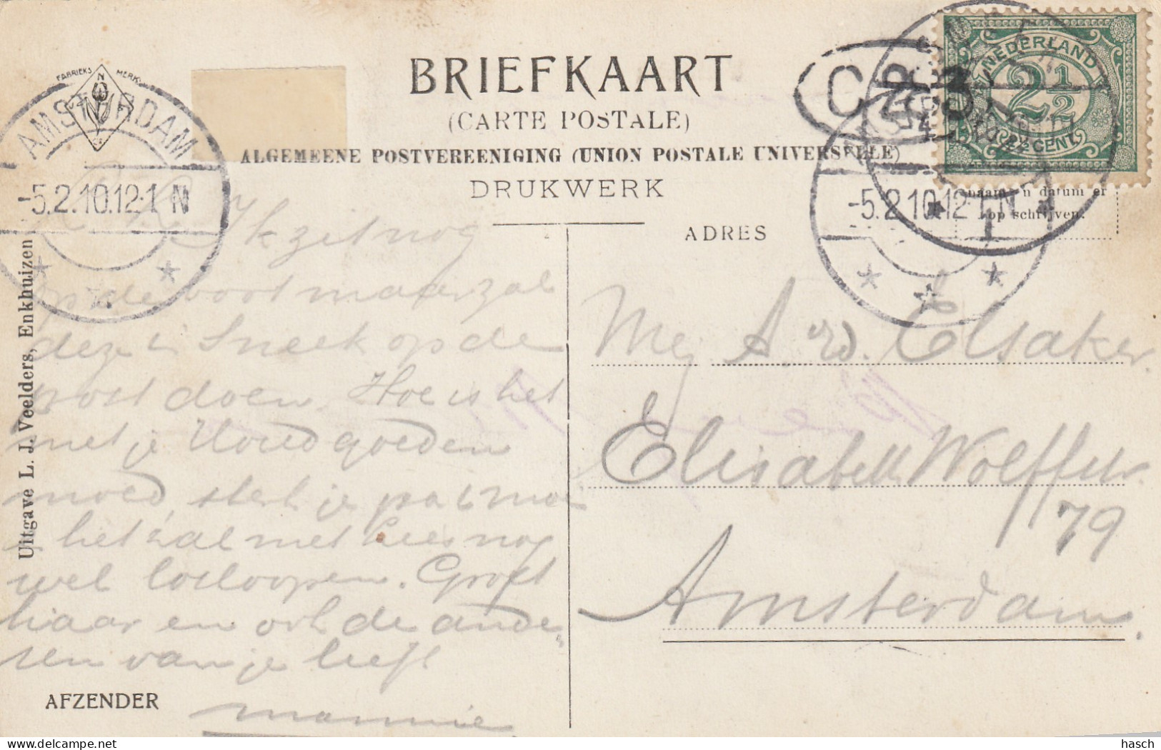 4934 75 Enkhuizen, Westerkerk. 1910.  - Enkhuizen