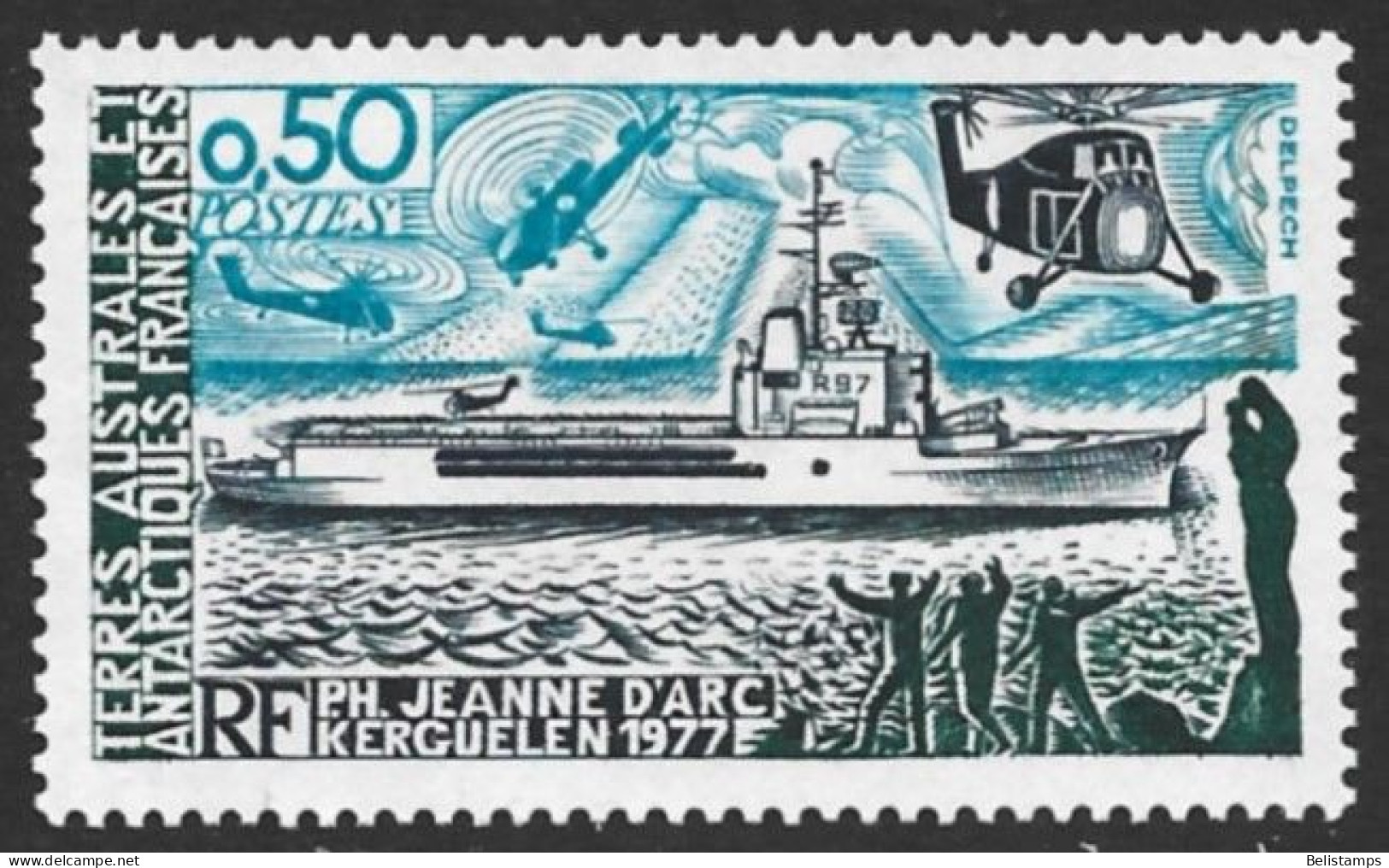 French Southern & Antarctic Territory 1979. Scott #78 (MNH) Jeanne D'Arc, Helicopter Carrier - Neufs