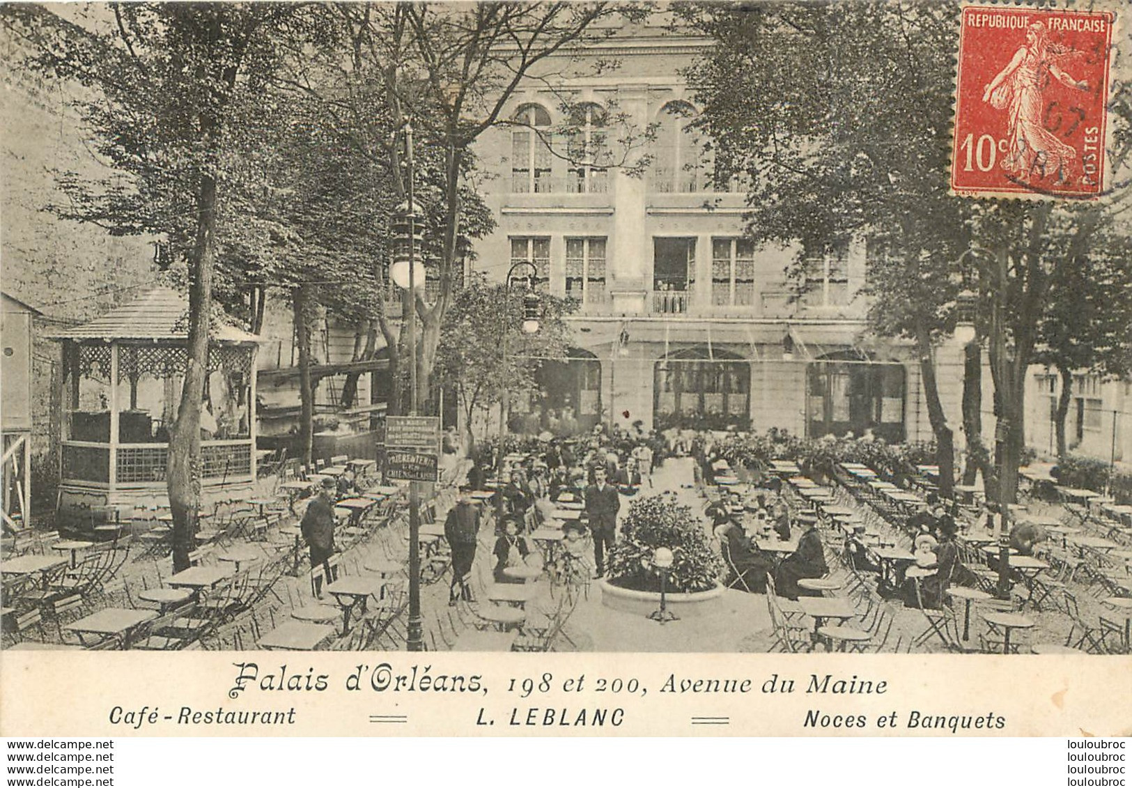 PARIS  PALAIS D'ORLEANS 198 AVENUE DU MAINE CAFE RESTAURANT L .  LEBLANC - Cafés, Hôtels, Restaurants