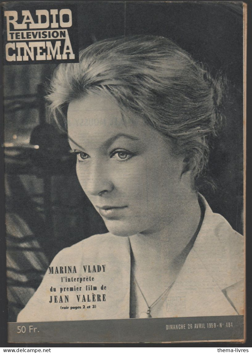 Revue  RADIO CINEMA TELEVISION  N°484 26 Avril 1959   Marina VLADY   En Couv. (CAT4083 / 484) - Audio-Visual