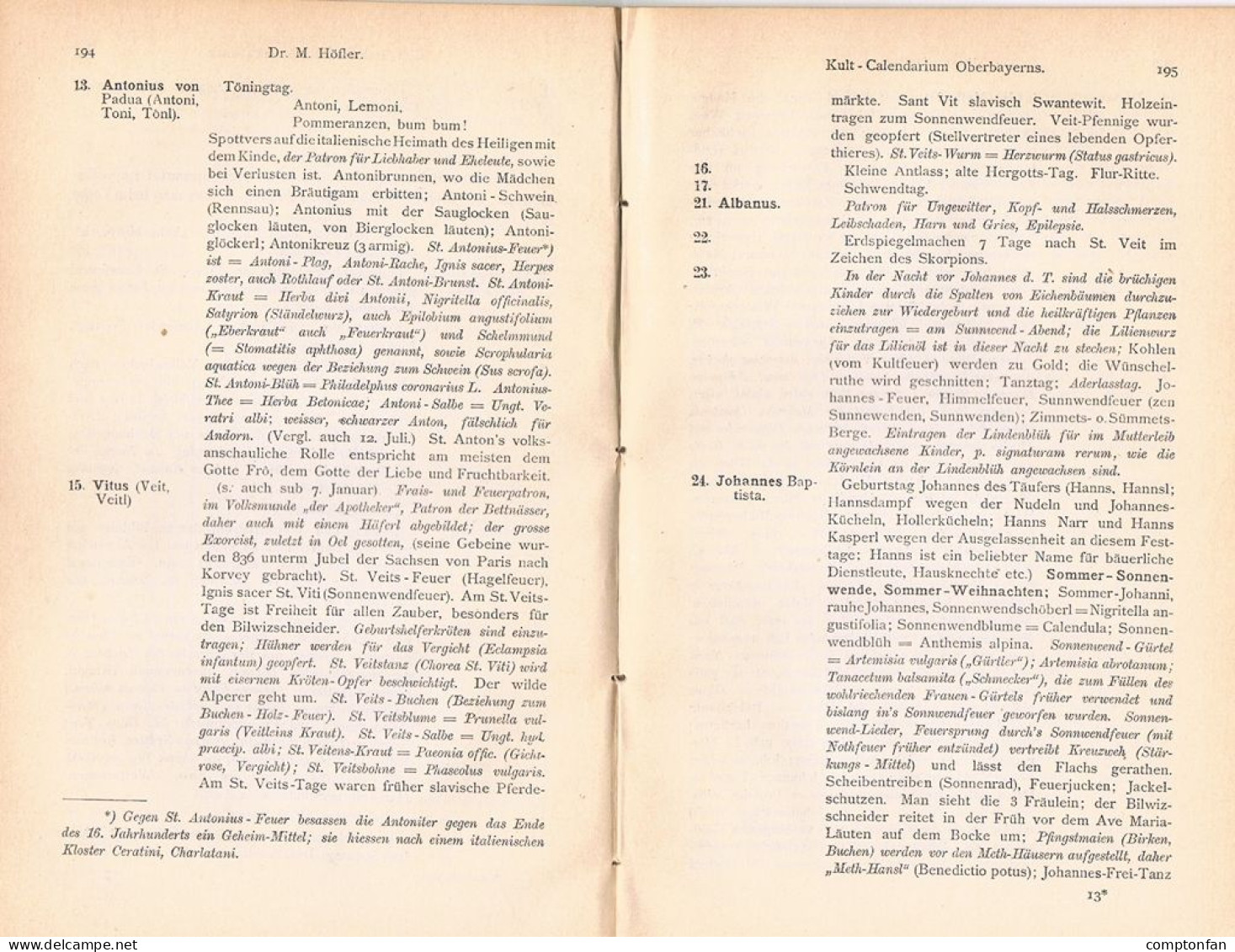 A102 1494 Dr. Max Höfler Oberbayern Volksmedizin Volksheilkunde Artikel 1893 - Altri & Non Classificati