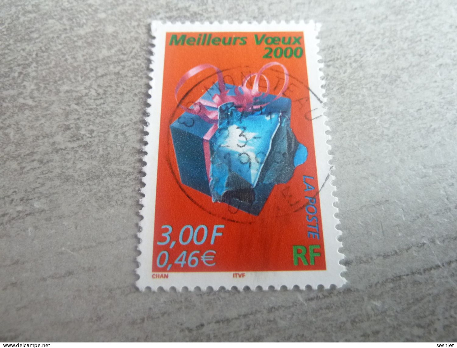 Meilleurs Voeux 2000 - 3f. (0.46 €) - Yt 3290 - Multicolore - Oblitéré - Année 1999 - - Used Stamps