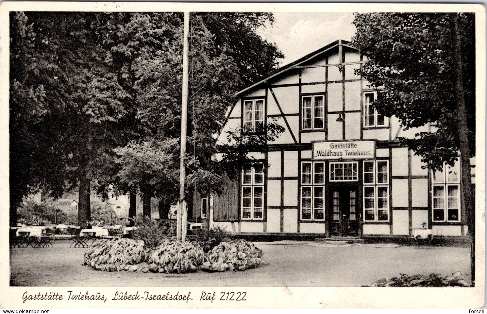 Gaststätte Twiehaus, Lübeck-Israelsdorf (Gelaufen 1955) - Luebeck