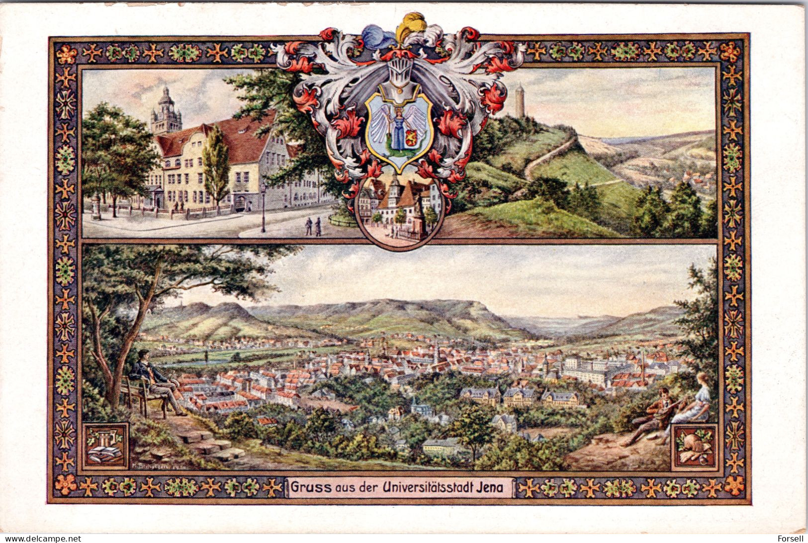 Gruss Aus Der Universitätsstadt Jena (Litho) (Ungebraucht) - Jena