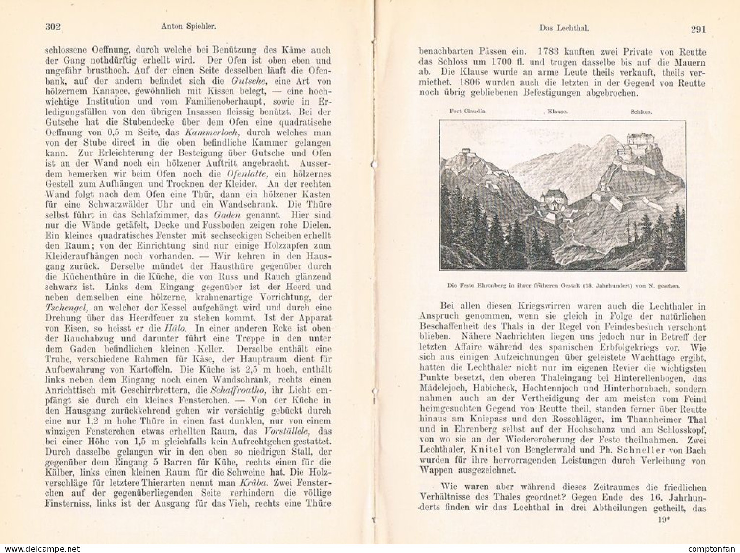 A102 1496 Anton Spiehler Lechtal Geschichte Kultur Artikel 1883 - Otros & Sin Clasificación